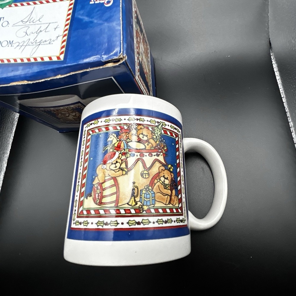 Christmas Teddy Bear Themed Coffee Cup Mug by WBI